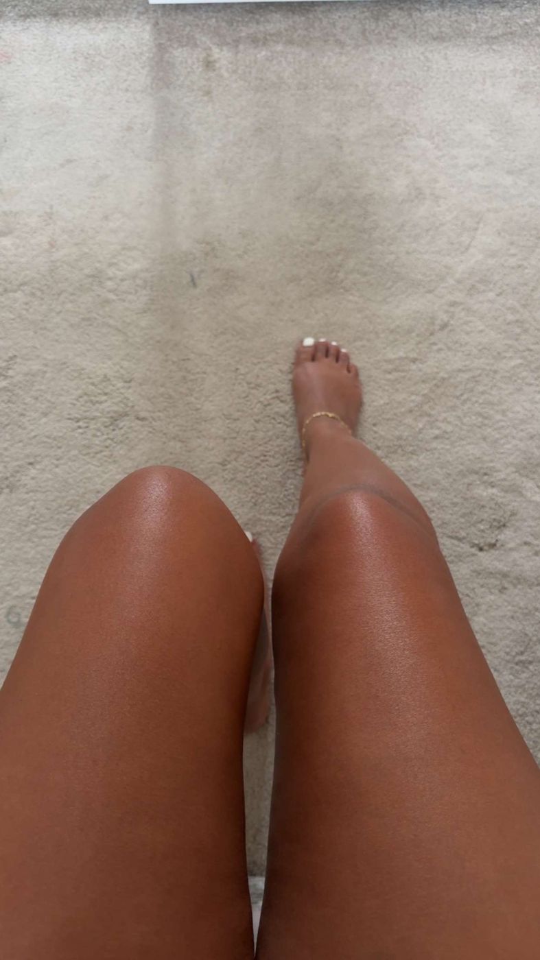 Client spray tan result